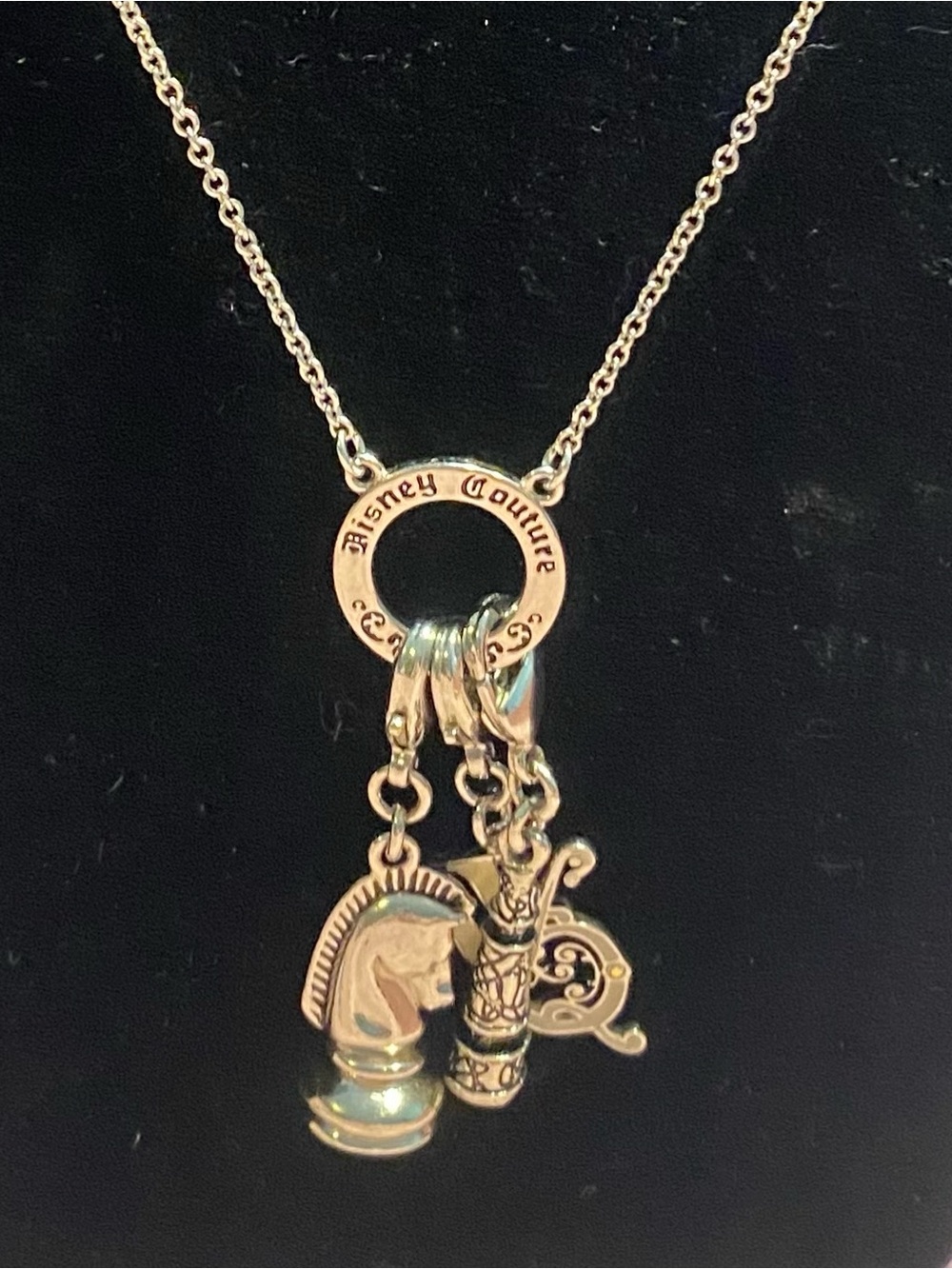 Y2K Disney Couture Alice in Wonderland Charm Necklace Goth Aesthetic Rare 2000’s